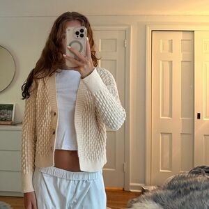Cream Cable Knit Cardigan Princess Polly Sweater